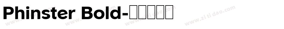 Phinster Bold字体转换